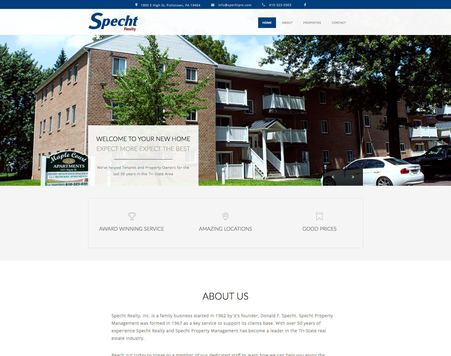 Specht Realty Website Design Website Maintenance